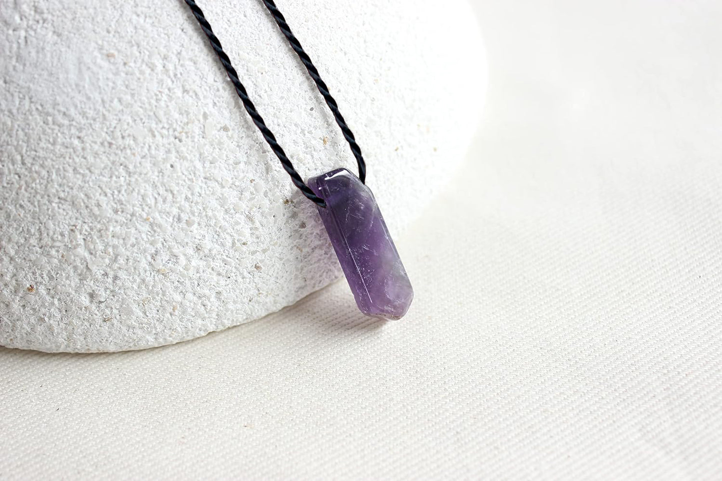 Amethyst Crystal Stone Pendant - Raw Elegance