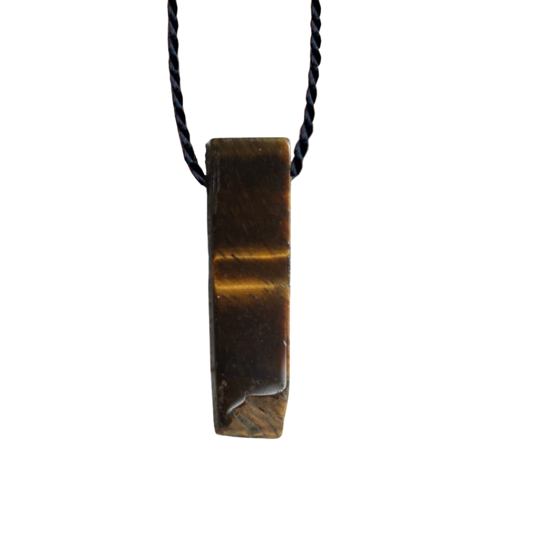 Tiger Eye Stone Pendant - Raw Elegance