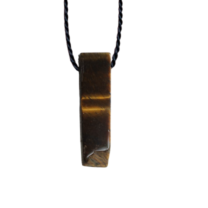 Tiger Eye Stone Pendant - Raw Elegance