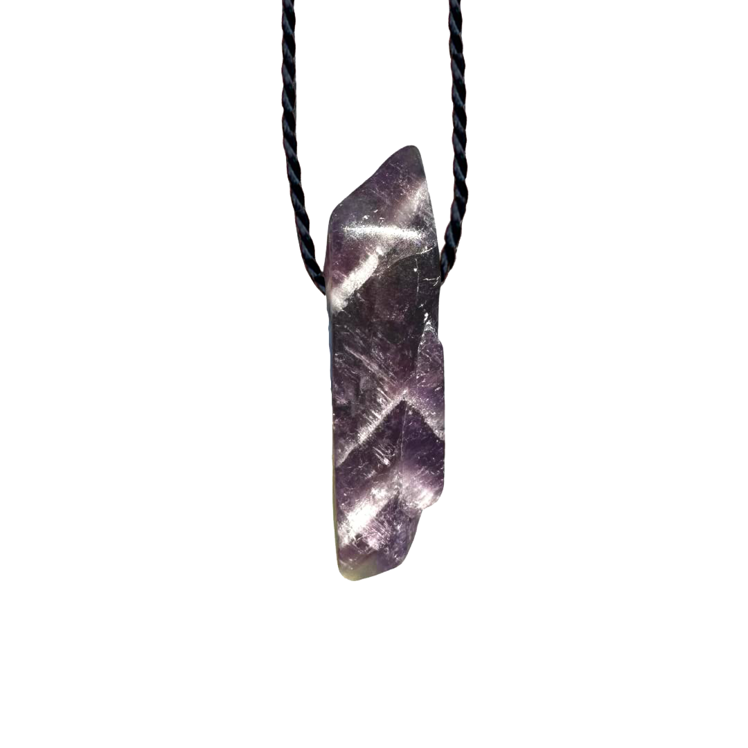 Amethyst Crystal Stone Pendant - Raw Elegance