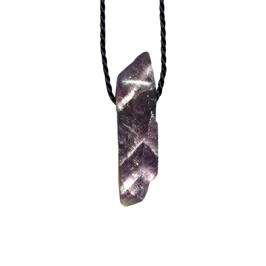 Amethyst Crystal Stone Pendant - Raw Elegance