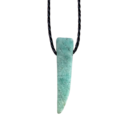 Amazonite Crystal Stone Pendant - Raw Elegance