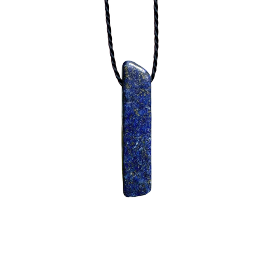 Lapis Lazuli Crystal Stone Pendant - Raw Elegance