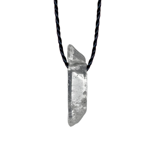 Clear Quartz Crystal Stones Pendant - Raw Elegance