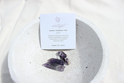 Amethyst Crystal Stone Pendant - Raw Elegance