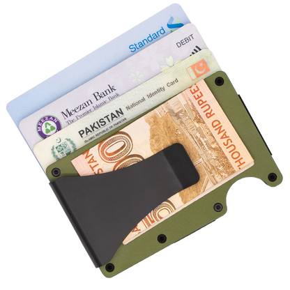 ALUMINUM SMART WALLET – ARMY GREEN