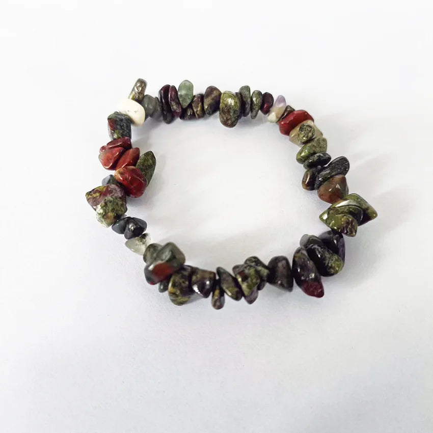 Natural Crushed Stone Single Bracelet