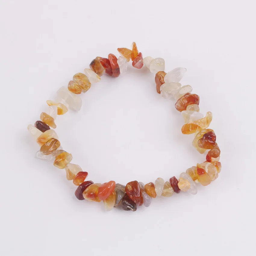 Natural Crushed Stone Single Bracelet