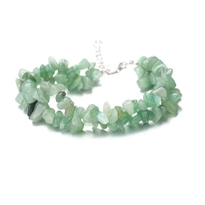 Natural Crushed Stone Double Bracelet