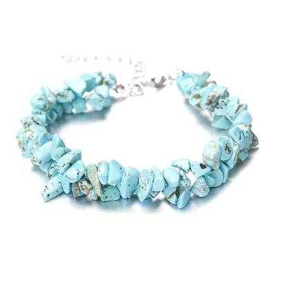 Natural Crushed Stone Double Bracelet