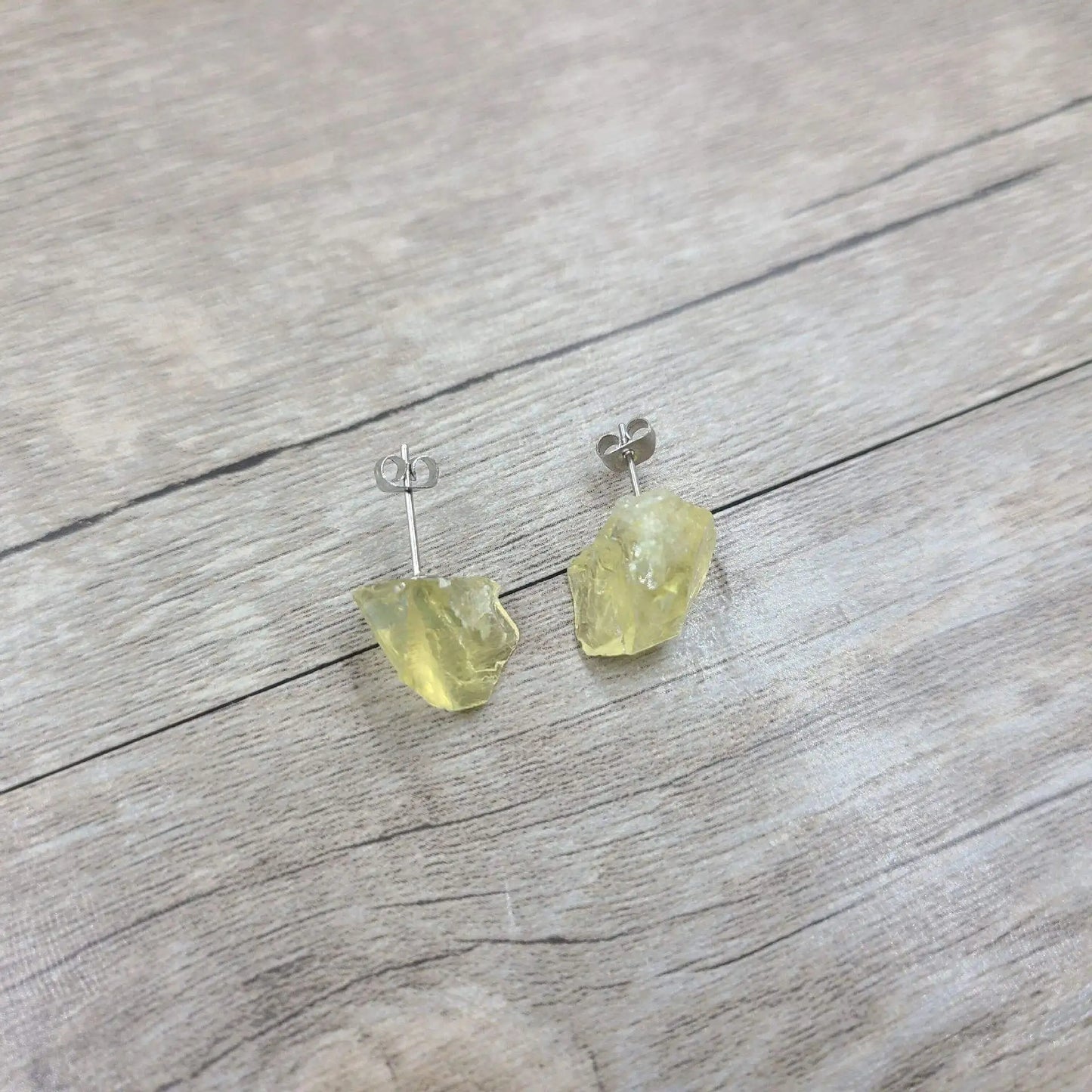 Radiant Natural Raw Crystal Earrings Handcrafted Beauty